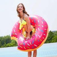 Taille Lager 120cm conception de donuts mignon adulte bébé piscine gonflable flottant anneau de natation sûr
