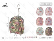 กระเป๋าเป้สะพายหลังประดับเลื่อมความจุขนาดเล็กกระเป๋าเป้สะพายหลังผู้หญิงแบบมีซิปทรงกลมทันสมัย - Product Image 1