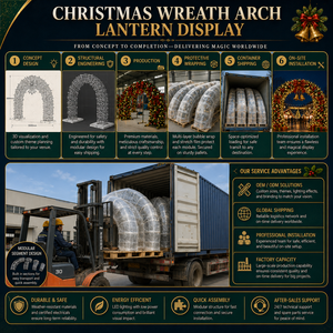 Lanterne de portail de château de Noël personnalisée pour l'entrée des parcs à thème et les événements festifs - Product Image 4