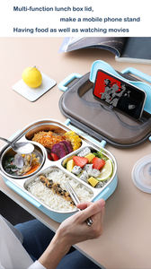 Escalier top sale 4 diviseurs enfants enfants boîte à déjeuner en acier inoxydable pour enfants boîte à déjeuner pour adultes - Product Image 3