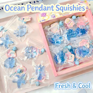 Juguete Sensorial de Compresión con Temática Oceánica, Colgante Antiestrés de Lenta Recuperación, Ejercicio para Manos, para Niños, Adultos, Oficina, Escritorio, Niñas - Product Image 2