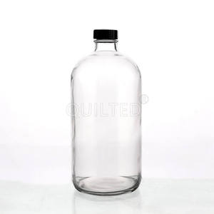 Chất lượng cao 120ml 250ml 500ml 1000ml rõ ràng Boston Vòng nước giải khát chai thủy tinh cho Kombucha - Product Image 1