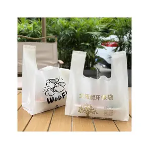 wholesale custom size logo HDPE/LDPE manufacture shipping bag T-shirt plastic bags