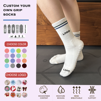 Chaussettes de yoga et de Pilates Reformer pour femmes, antidérapantes, à logo personnalisé, rayées, jacquard, mi-mollet, haute qualité, fabriquées par le fabricant Glacier