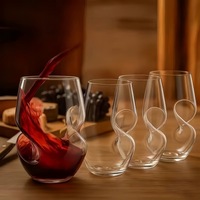 Accessoires pour boissons très demandés, sans BPA, fabriqués à la main, transparents, modernes, uniques, verres à vin en verre borosilicate de haute qualité pour les boissons