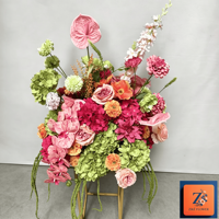 Centres de table roses pour mariage, bouquet rose, hortensia en soie, décoration de fête de naissance, arrangement floral élégant