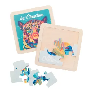 Rompecabezas en soporte de madera, merchandising personalizado - Product Image 1