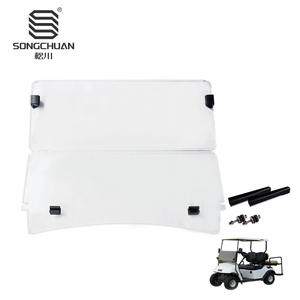 Pare-brise de voiturette de golf EZGO TXT 2014+ en acrylique transparent 4 mm, neuf, directement de l'usine - Product Image 1