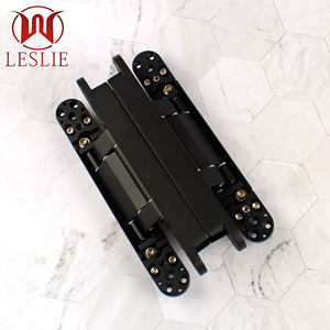 L246 W34mm Charnières dissimulées réglables en 3D de 120 kilo à fermeture douce Charnières de porte intérieure hydrauliques invisibles en or - Product Image 6