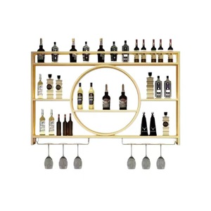 Round bar Counter Wine <b>Cabinet</b> Wall-mounted Wine Rack Household Dining Room and Living Room Upside-down <b>Tall</b> Glass Rack - Product Image 5
