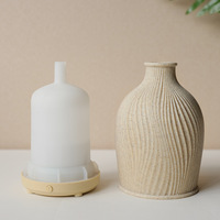 Diffuseur d'huiles essentielles 80 ml, 7 lumières LED, arrêt automatique sans eau, 2 modes de brume, humidificateur à brume froide, mini diffuseur ultrasonique en résine