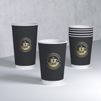 Pour LOKYO tasse en papier artisanal jetable PLA de qualité alimentaire 8-22 oz paroi unique pour café chaud ou thé à emporter Logo personnalisable