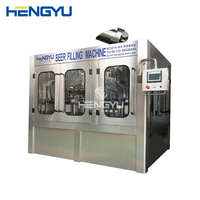 Ligne de remplissage automatique de bouteilles de bière en verre avec remplisseur isobare à valve électronique pour usine de brassage