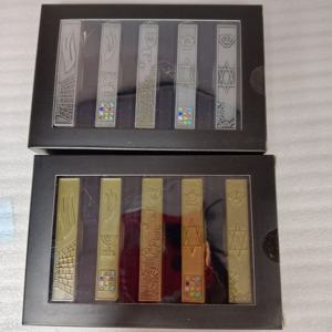 Venta al por mayor 5 piezas Mezuzah Set pared <span class=keywords><strong>occidental</strong></span> ESTRELLA DE David Jerusalén Panorama Metal judío Mezuzah regalos - Product Image 5