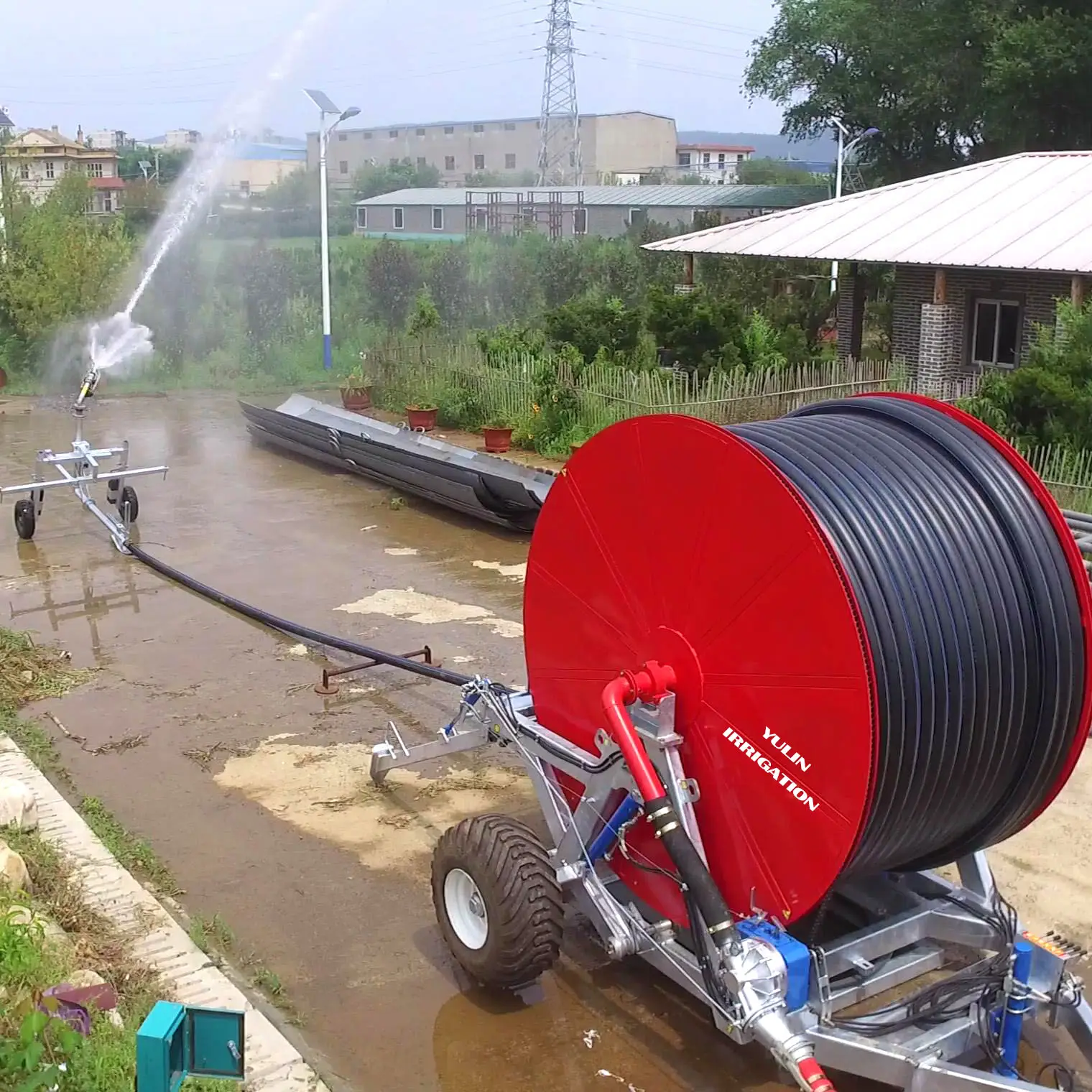 D'irrigation avec bobine de tuyau à haute efficacité, équipement d'irrigation, avec économie d'énergie, fabriqué en chine, livraison gratuite