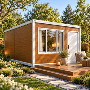 Casa Contenedor Prefabricada Moderna, Panel de Madera, Casa Pequeña con Ventana Grande de Vidrio, Espacio de Vida Rectangular al Aire Libre - Product Image 6