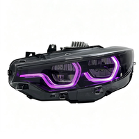 Lampu Depan SJC RGB untuk BMW Seri 4 F32 2013-2019 Kontrol Warna yang Dapat Diubah via Aplikasi, Produsen untuk Distributor Dengan Basis Berwarna Asap