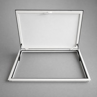 Fenêtre de service escamotable en aluminium blanc sur mesure pour camion de restauration mobile