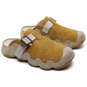 Sandalias de Felpa con Punta Abierta, Correa con Hebilla, Suela Acolchada de EVA, Calzado Casual de Verano, Color Sólido - Product Image 5