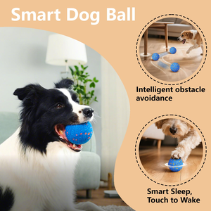 Jouet interactif intelligent pour chien, orange, en matériau E-TPU imperméable, corde, balle rebondissante automatique - Product Image 3