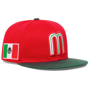 Gorra Deportiva de Hip-Hop <span class=keywords><strong>con</strong></span> Parche de Bandera de la Selección Nacional de México para Fanáticos del Fútbol, Gorra de Béisbol de México al por Mayor - Product Image 4