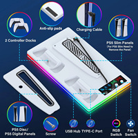 Vente en gros Station de charge ultra-mince Station de refroidissement pour PS5/PS5 Slim/PS5 Pro Disc Console numérique