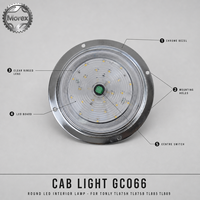 Pour Tonly TL875H TL875B TL885 TL889, éclairage de cabine de camion benne, lampe de toit intérieure LED ronde GC066, pièces détachées automobiles, vente en gros Chine