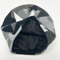 Gorros de Invierno Unisex de Lujo con Forro de Satén, Diseño Jacquard de Estrellas, Logotipo Personalizado, Marca Privada, Estilo Y2K, 3 Niveles de Calidez, Casual de Negocios