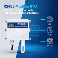 Transmetteur de gaz hydrogène RS485 Modbus RTU 0-1000ppm, détecteur électrochimique H2 pour le stockage d'énergie et les ateliers industriels