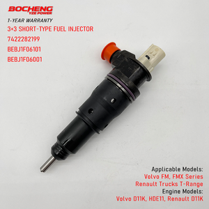 หัวฉีดน้ำมันดีเซลคุณภาพสูง F2E รุ่น 7422282199 22282199 BEBJ1F06101 BEBJ1F06001 สำหรับรถบรรทุกวอลโว่ เรโนลต์ D11 D11K FM B11R - Product Image 1