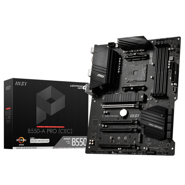 Used MSI B550-A PRO CEC Motherboard Supports AMD Ryzen 5000 & 3000 Series Desktop CPU and AMD Ryzen 4000 G-Series Desktop CPU