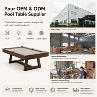 Table de billard moderne en bois massif de 7 pieds et 8 pieds pour salle de jeux à domicile, OEM ODM Vente en gros