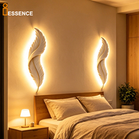 Applique murale LED à plumes dimmable, moderne, à couleur réglable, pour salon, chambre, hôtel, éclairage décoratif