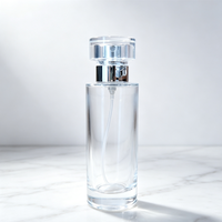 Flacon de parfum en verre rechargeable à brume fine 30 ml, flacon atomiseur de parfum cosmétique vide avec bouchon en acrylique