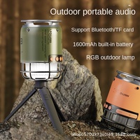 Mini-enceinte portable 5.3 avec éclairage LED RGB, idéale pour le camping, la musique et comme lampe de poche, avec subwoofer métallique – Vente chaude transfrontalière