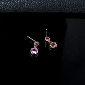 925 silver powder sapphire <b>earrings</b> pendant <b>earrings</b> - Product Image 4