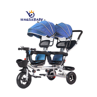 WQL usine de Chine tricycle double pour bébés/tricycle double siège pour enfants/tricycle deux sièges pour bébés vente en gros