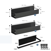 Metall-Kühlschrankmagnethalterung, magnetisches Regal zur freien Montage, Küchengewürzregal, seitliche Snack- und Kleinteileablage, rostfrei