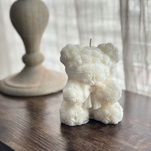 Bougie parfumée en forme d'ours en peluche, ours en peluche unique en forme de bébé garçon, meilleur souvenir, floral, grande, personnalisée, mignonne, grande, mini bougie en forme d'ours en peluche - Product Image 4