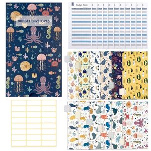 Système d'enveloppes pour argent liquide, 12 enveloppes budgétaires en plastique réutilisables, 12 feuilles de <span class=keywords><strong>suivi</strong></span> des dépenses et 24 autocollants pour planificateur de factures - Product Image 6