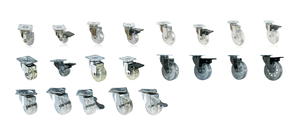 Roulettes droites en gel pour meubles, roulettes pivotantes plates, roulettes transparentes - Product Image 3