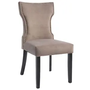 Hotel dining room Rivet Around Back Luxury Rubber Wood Leg Dining Chair