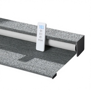 Stores occultantes motorisées Valtinsu sur mesure, stores enrouleurs pour fenêtres françaises, télécommande sans fil, stores électriques - Product Image 1