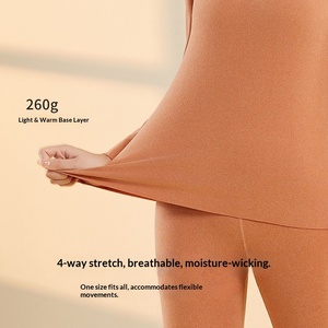 Maglia Termica in Pile Corallo Acrilico Lavorata a Maglia da <span class=keywords><strong>Donna</strong></span>, Strato Base Imbottito Spesso Autunno/Inverno, Top Traspirante per Casa con Collo - Product Image 2