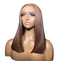 Perruque de cheveux humains vietnamiens lisses sans colle, double épaisseur, douce et lisse, plusieurs longueurs disponibles