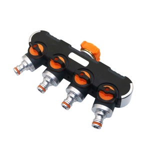3/<strong>4</strong> Inch <strong>Garden</strong> <strong>4</strong> Way Water Tap Connectors Metal Hose Pipe Splitter Irrigation System Faucet Connector - Product Image 3