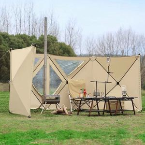 Paravientos Plegable Impermeable y Resistente al Viento para Acampar al Aire Libre, Cuadrado, Individual, para las Cuatro Estaciones, para Comer y Hacer Barbacoas - Product Image 4