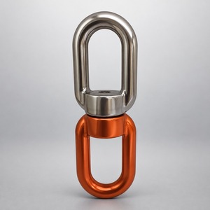 Conector Giratorio con Rodamiento de Bolas 26kN, Aleación de Aluminio Anodizado 86g, Doble Ojo Ovalado Antitorsión, Fabricado Según EN 354 EN 365 HM, Taiwán - Product Image 5