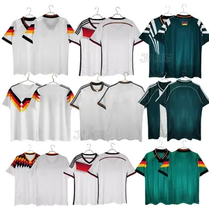 卸売レトロジャージードイツ1990ホワイトMatthausKlinsmann高品質レトロ1992ドイツシーズンサッカージャージー