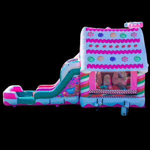 Candy Cottage Inflable Bouncer Combo Jumping Castle con tobogán para niñas y eventos - Product Image 5